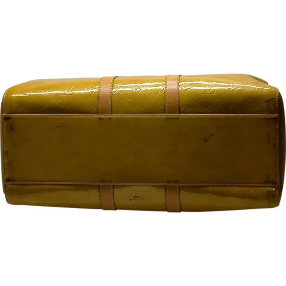 309591BJ (X6) Louis Vuitton Travel Bag Mercer Boston Bag Yellow Monogram Vernis - Picture 4 of 9